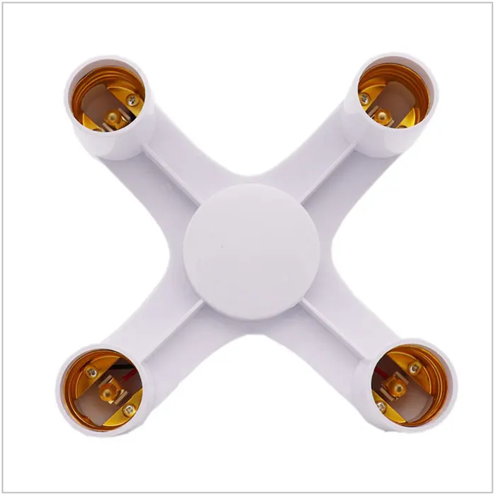 Description Picture 5 of item2pcs pack  4 in 1  E27 Lamp Holder Converters, 4 Ways E27 Screw Base Socket Standard Light Bulbs Extender Adapter for Plant Grow