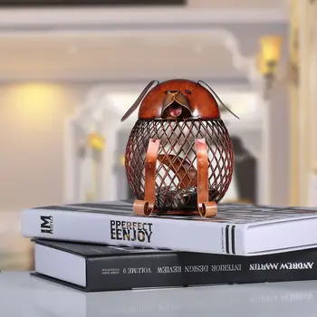 

Tooarts Puppy Money Bank Iron Handmade Puppy Shape Coin Bank Practical Craft Home Decoration Gift