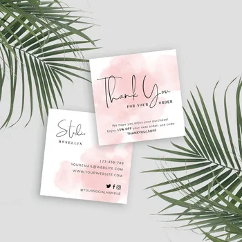 

Custom Text Social Medial Card，MINI Thank You Cards Business , DIY Business Thank You Card ，Personalize Logo Business Name Card