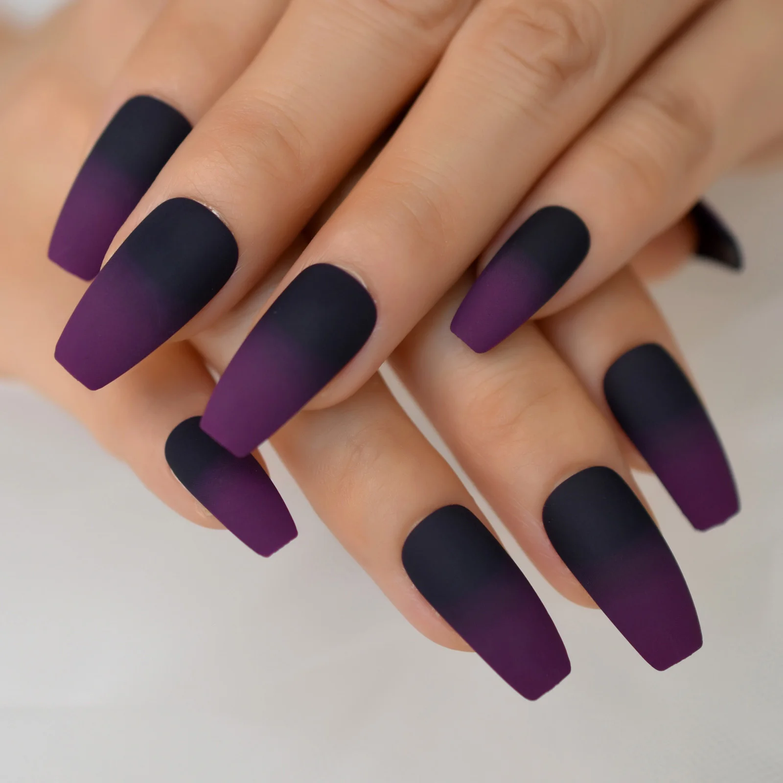 Haunted Night Purple Glitter Black Nail Polish Strips