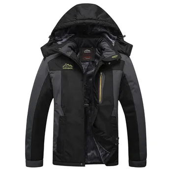 

2018 Hot Winter Waterproof Hiking Jacket Softshell Men Windbreaker Jacket Plus Sizes Fleece Heated Fishing Jacket drop shipping