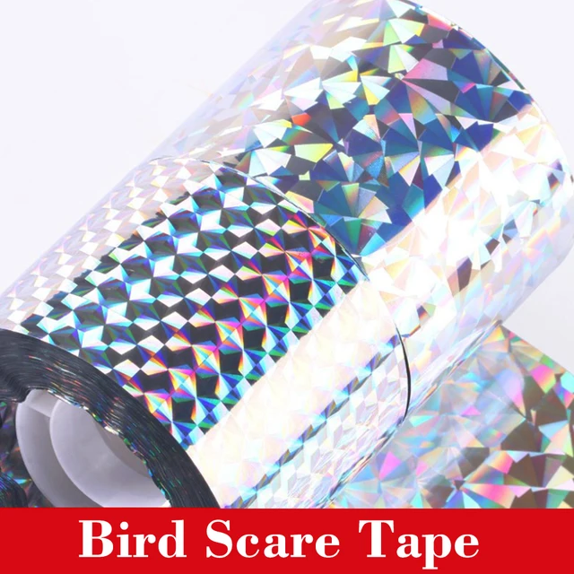 Nagy Hatású Madár Ijesztő Szalag Kültéri, Hogy Távolítsa El A Harkályt, Galambot, Grackles, Fényvisszaverő Szalagtisztító - Image 6
