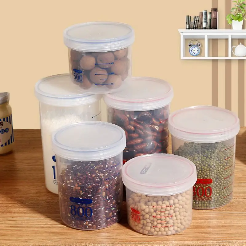 Household Fresh-keeping Storage Bottle Plastic Food Storage Container Transparent Food Storage Box With Cover