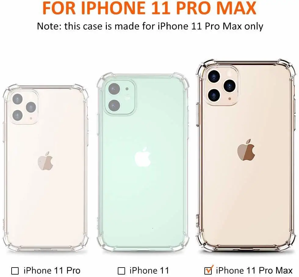 1000 шт. чехол для телефона Apple iPhone 11 Pro Max XS XR X 8 7 6 6S Plus SE 5s Противоскользящий противоударный защитный чехол-бампер