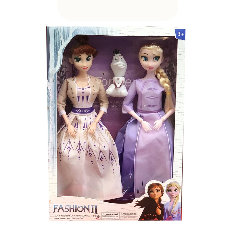 Disney Cartoon 30cm Frozen 2 Doll Anna Princess baby girls plush toys Elsa Doll