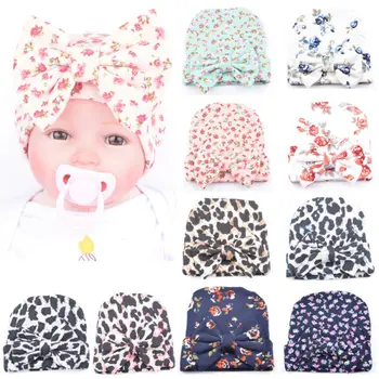 

Imcute Brand New Hat For Newborn Baby Boy Girls Toddler Infant Kid Children Winter Knit Floral Leopard Cap Hospital Beanie Gift