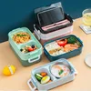 Double Layer Stainless Steel Lunch Box With Soup Bowl Leak-Proof Bento Box Dinnerware Set Microwave Adult Student Food Container 3