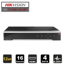 HIKvision английский H265 4K NVR 16CH DS-7716NI-I4/16 P Профессиональный POE для системы видеонаблюдения HDMI штепсельный разъем VGA& Play NVR