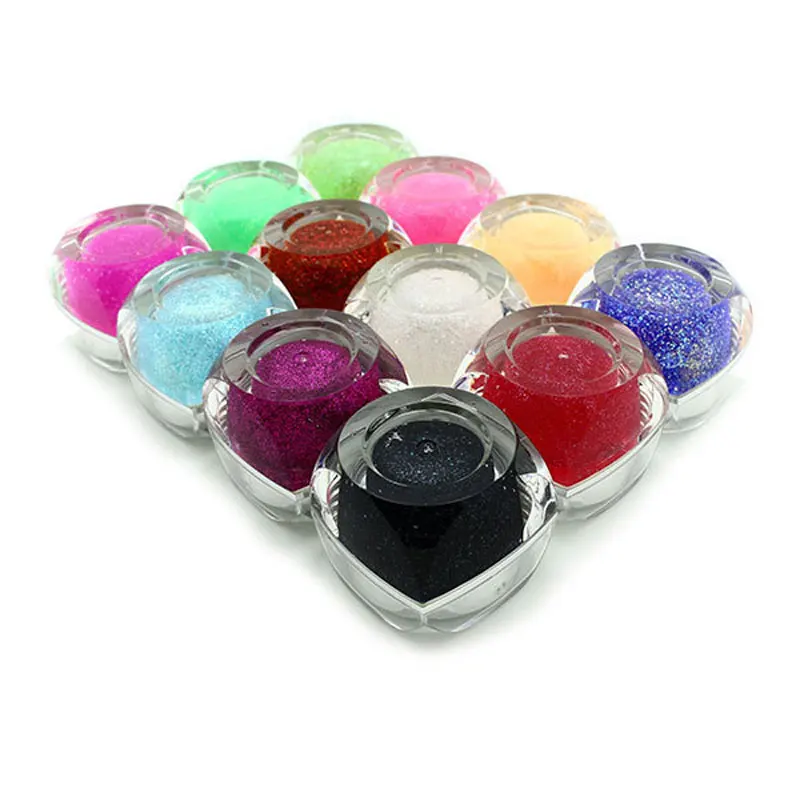 Esmalte de Gel uv brillante para manicura, polvo, lentejuelas, 12