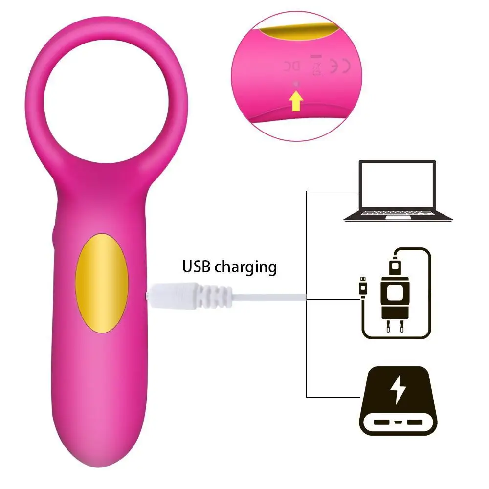 USB кольцо для пениса с задержкой, вибрирующее кольцо для пениса, эластичная интенсивная стимуляция клитора, фиксатор для преждевременной эякуляции, секс-игрушки для пар
