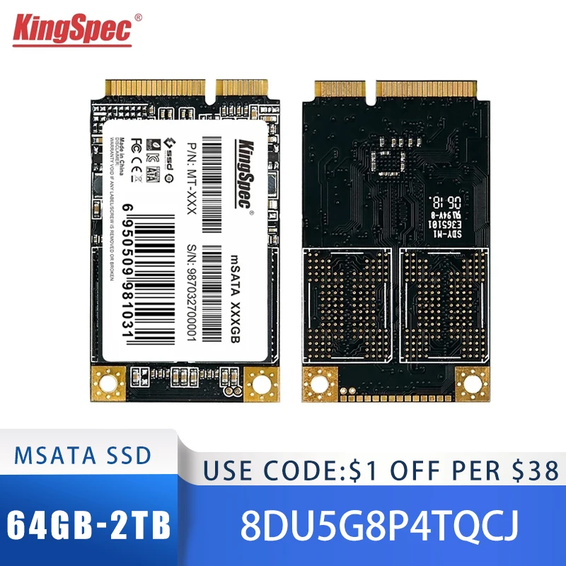 Внутренний твердотельный накопитель KingSpec mSATA III 128 ГБ/256 ГБ/512 ГБ/1 ТБ | Компьютеры и