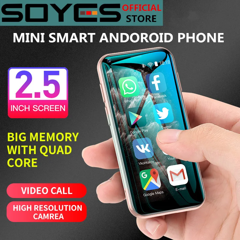 SOYES XS11 3G мини смартфон на Android 2 5 дюймов WIFI GPS RAM 1 Гб ROM 8 ГБ четырехъядерный Google Play