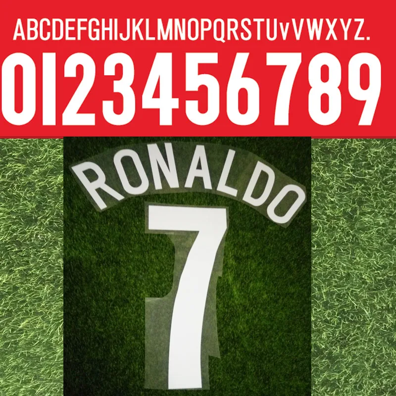 2004 2006 Lextral Ucl Nameset #7 Ronaldo Giggs Solskjaer Scholes Rooney настраивать любое имя и номер Diy Печать