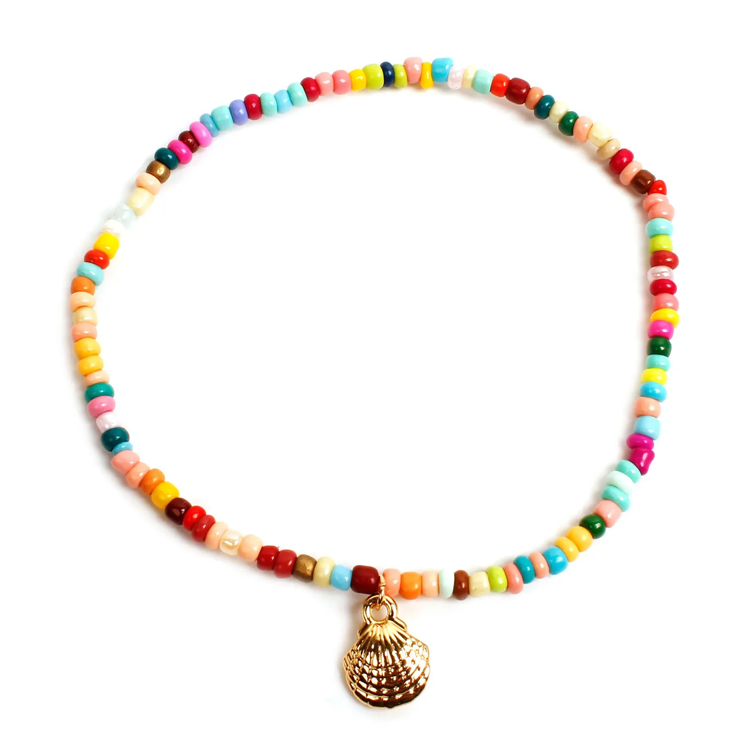 PZMYCS Boho ножной браслет, красочные бусины, ракушка, ножные браслеты для женщин, цепочка для ног, пляжные украшения, ювелирные изделия для Лаки, ножные браслеты для женщин - Окраска металла: as pictured