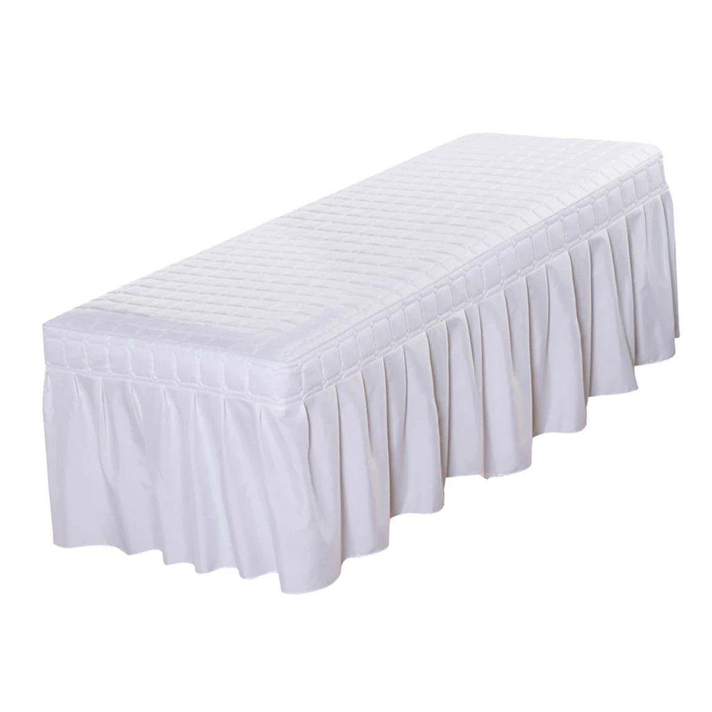 Beauty Massage Table Bed Valance Sheet With Face Hole For Beds In 180-190cm - Цвет: White-180x60cm