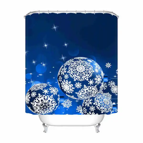 Shower Curtain Пользовательские Водонепроницаемый душ Шторы красный Рождественская елка напечатаны Ванная комната Декор различные размеры#180324-01-32 - Цвет: Shower Curtain
