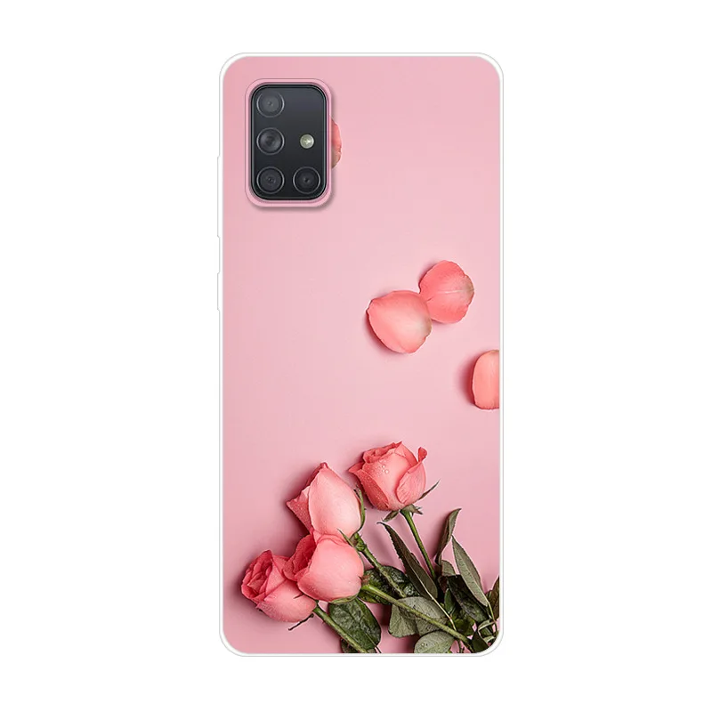 Чехол для Samsung Galaxy A51 A71 чехол A 71 силиконовая Мягкая задняя крышка S20 Plus