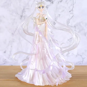 

Anime Sailor Moon Tsukino Usagi Wedding Dress PVC Action Figure Collection Model Toys Wings Cake Decoration Gift