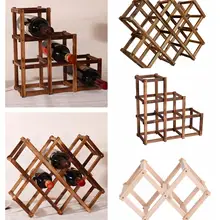 Классический деревянный стеллаж для красного вина, пивной складной держатель для 10 бутылок, кухонный бар, витрина, органайзер, домашний стол, Декор