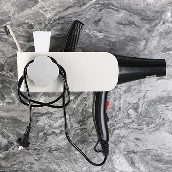 

New Hanging Bathroom Hair Dryer Bracket Suitable For Universal All Hair Dryer Free Punching Wall Mounted Air Duct