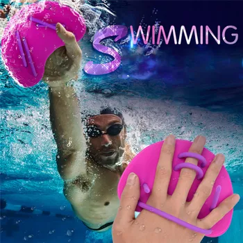 

New 1 Pair Webbed Diving Gloves Skiing Strokes Swim Gloves Surfing Swimming Paddles Training Fingerless Gloves AHPU