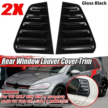 

2PCS Bright Black Side Window Louvers Sun Shade Cover For-GOLF MK7 MK7.5 R 2014-2019