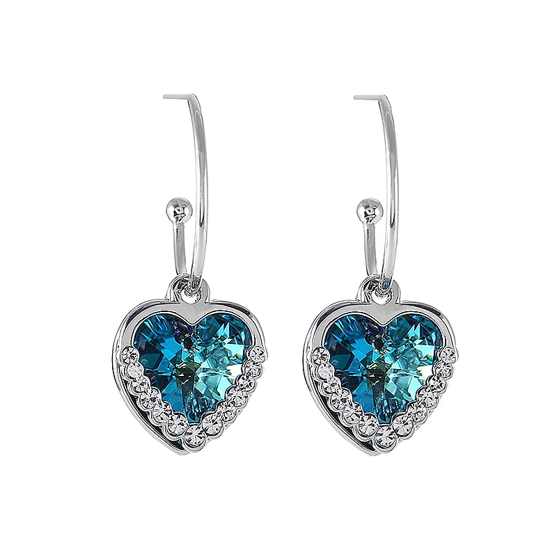 

Fashion earrings 2019 new ladies gift hanging earrings 15mm large Austrian crystal jewelry earrings elegant pendant earrings