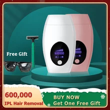 Depiladora láser IPL para mujer, máquina de afeitar con pantalla LCD, 600000 Flashes, lámpara de cuarzo, para uso doméstico
