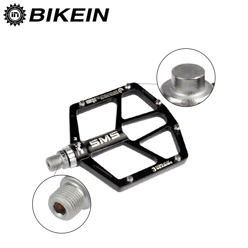 BIKEIN CNC алюминиевая педаль, сверхлегкая велосипедный 9/16 дюймов Платформа Плоские Педали 3 герметичные подшипники горный велосипед запчасти