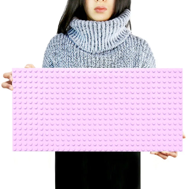 Duploe большая Базовая пластина для конструктора 16*32 точек 51*25,5 см Строительная пластина для строительных блоков игрушки для детские фигурки совместимые с Duplos - Цвет: Pink