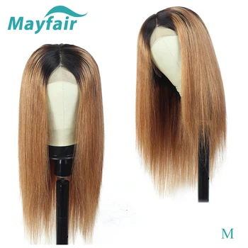 

13x4 Lace Front Human Hair Wigs for Women Mayfair M Remy Ombre Honey Blonde Lace Front Wig Straight 1b/27 Colored Human Hair Wig