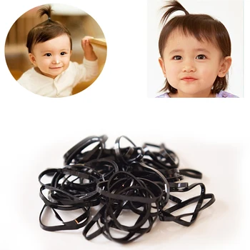 

Girls Mini Small Clear Black Rubber Leather Bands Hair Elastic Band Plaits Braiding Disposable Rubber Bands Hair Supplies Child