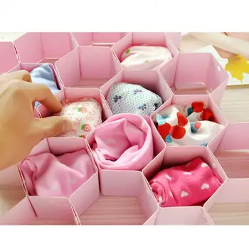 

8PCS PP Plastic Drawer Divider Drawer Finishing Clapboard Creative Honeycomb Drawer Partition for Home