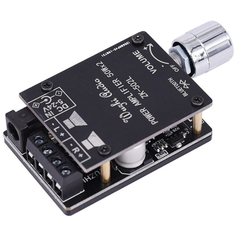 

Bluetooth 5.0 Wireless Audio Digital Power Amplifier Stereo Board 50Wx2 Bluetooth Amp Amplificador ZK-502L