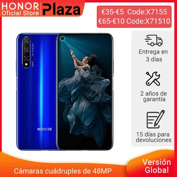Перейти на Алиэкспресс и купить 120-12 евро Код: ALIMARCAS12 глобальная версия Honor 20 смартфон 6 ГБ 128 ГБ Kirin 980 ''48MP четыре камеры Google Play NFC