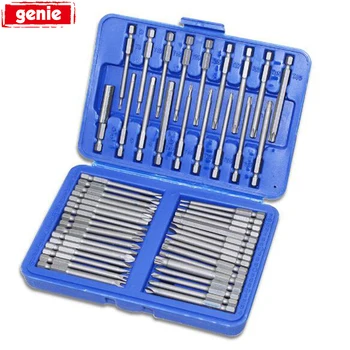 

50Pcs Extra Long Torx Star Hex Slotted Screwdriver Bit Kit Screw Driver Set with Case For Hand Opening Repair Hand Type Tool