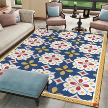 AOVOLL коврики и ковры для дома гостиная Винтаж американский деним синий белый ковер скандинавские украшения дома ребенка