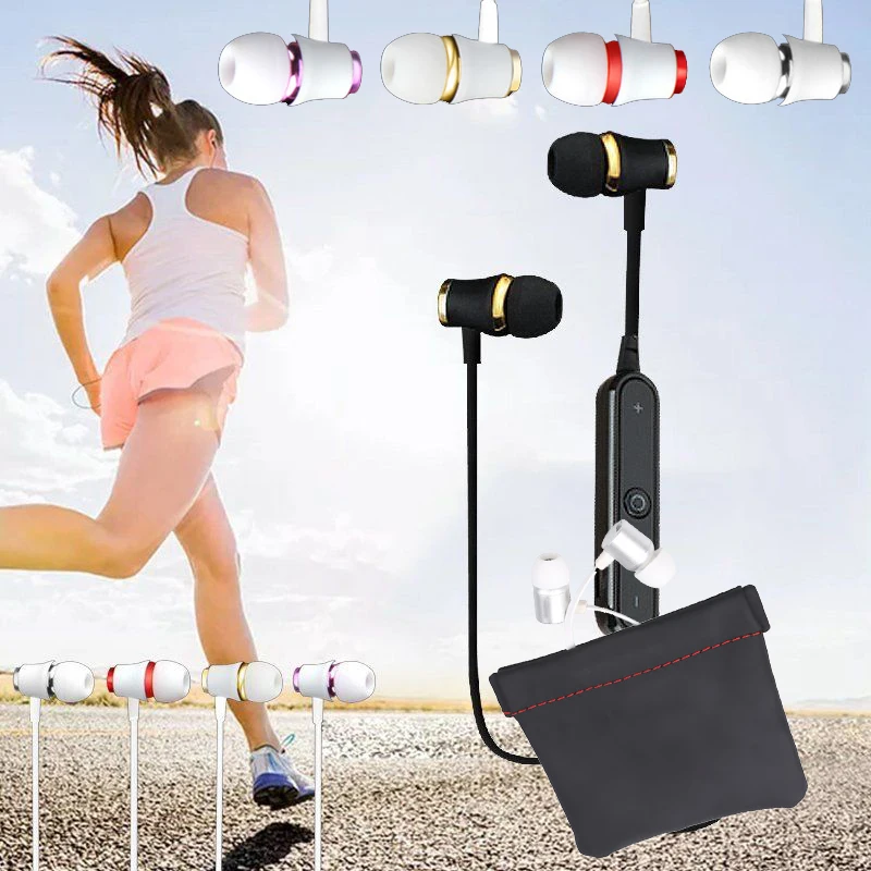 Спортивные Беспроводные Bluetooth наушники гарнитура стерео с басами вкладыши