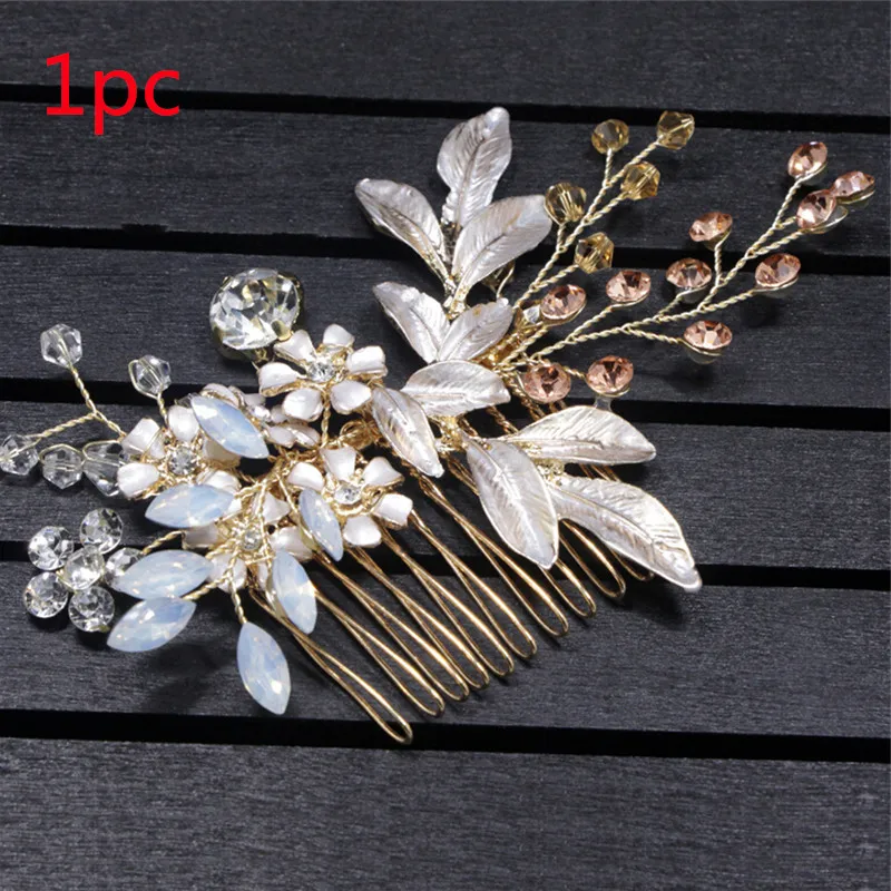 Beautiful Crystal Rhinestone Hairpins For Bride Wedding Hair Accessories Decorations Petal Hair Clip For Women Hair Styling Tool