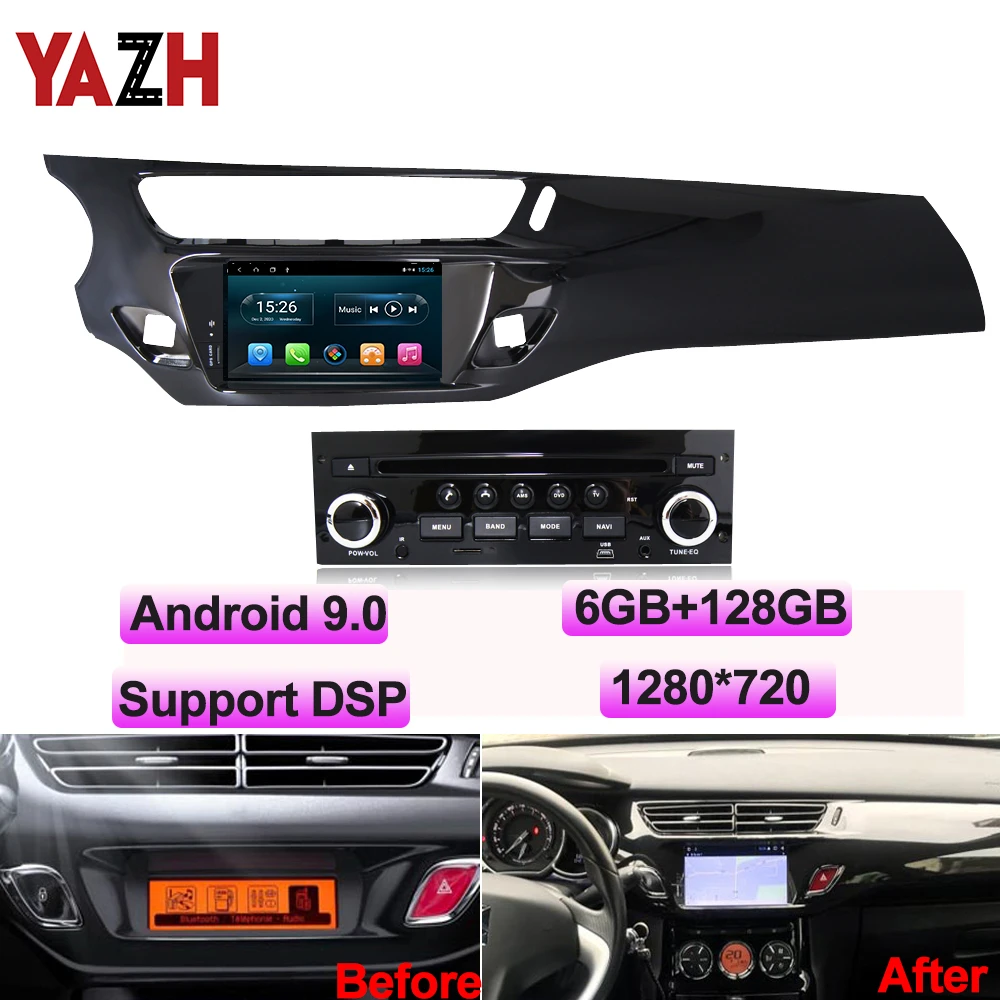 Yazh Android 9 0 Car Gps Navigation For Citroen C3 Ds3 2010 2012 2011 2013 2014 2015 2016 Auto Radio Multimedia Display Aliexpress Automobiles Motorcycles