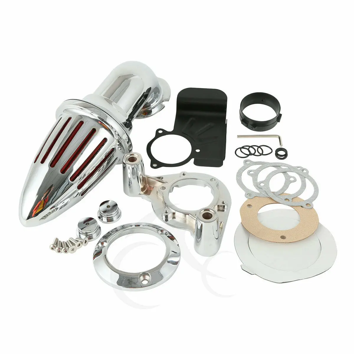 МОТОЦИКЛ хром воздухоочиститель Впускной фильтр для Harley Touring модели FLTR FLHT 08-12 09 10 11 алюминий