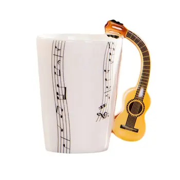 

Musical Notes Design Ceramic Drink Tea Coffee Mug Cup Acoustic Guitar U90A