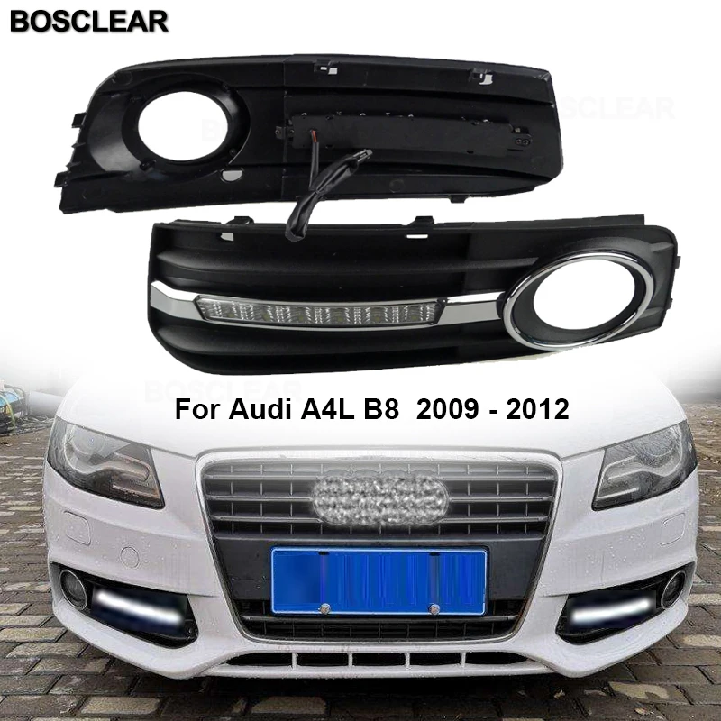 New HOT SALE car styling 2pc LED Daytime Driving Running Light DRL Car Fog Lamp Waterproof 12V For Audi Q5 Q7 A4L B8 A6 2008-15 |