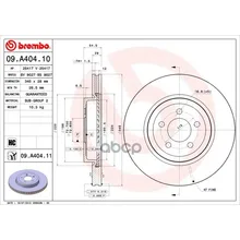 Диск Тормозной Передн, Chrysler 300c 04-,10-/ Lancia Thema 11- Brembo арт. 09.A404.11