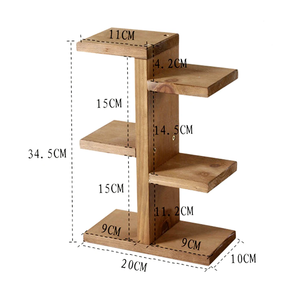 Деревянный ящик бытовых швейных 4-секционный измельчитель для специй с заводской стенд сочные стеллаж для выставки товаров балкон Рабочий стол Крытый Кофе бар сад полка для цветочных горшков растения полка