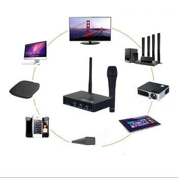 

K2 Wireless Mini Karaoke Player Family Home Karaoke Echo System Handheld Singing Machine Box Microphone