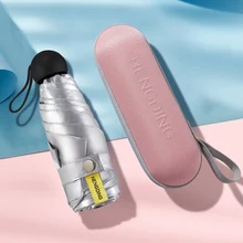 Модный складной зонт от дождя для женщин, подарок для мужчин, мини Карманный Зонтик для девочек, анти-УФ, водонепроницаемый портативный зонтик для путешествий, от солнца, дождя, A29