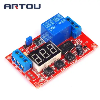 

Digital display adjustable set power / cycle / high and low trigger multi-function delay 5V 12V 24V relay module