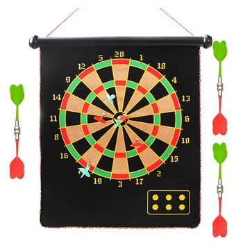 

12/15/17 Inch Target Dart Board Set Dual Use Magnetic Double-sided Flocking Darts Target Indoor Entertainment Safety Game Toy