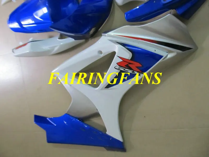 Литьевая форма обтекателя кузова для GSXR1000 07 08 GSX-R GSXR 1000 K7 2007 2008 Белый Синий Обтекатели+ подарки SK34